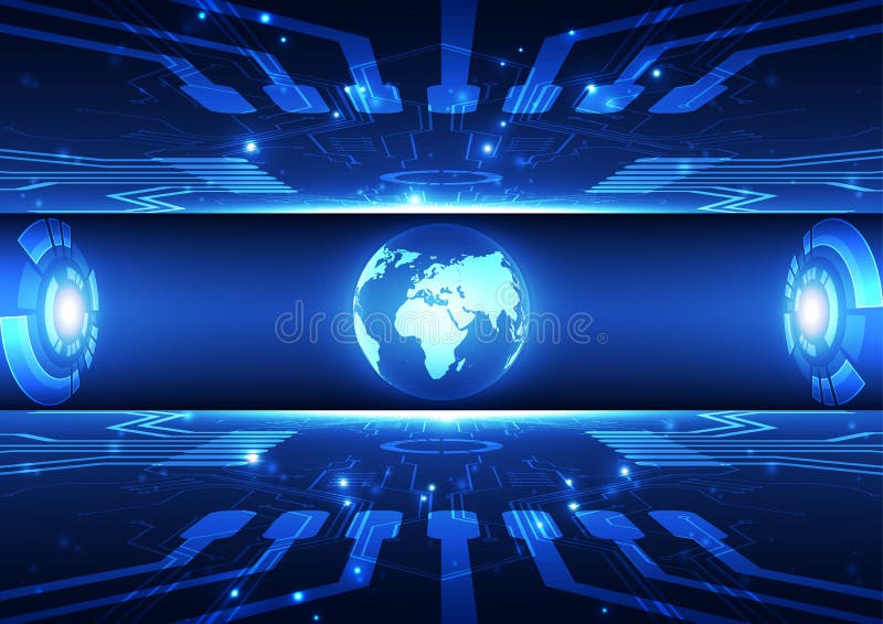 Vector digital global communication technology concept, abstract background stock illustration Vector digital global communication technology concept, abstract background stock illustration
