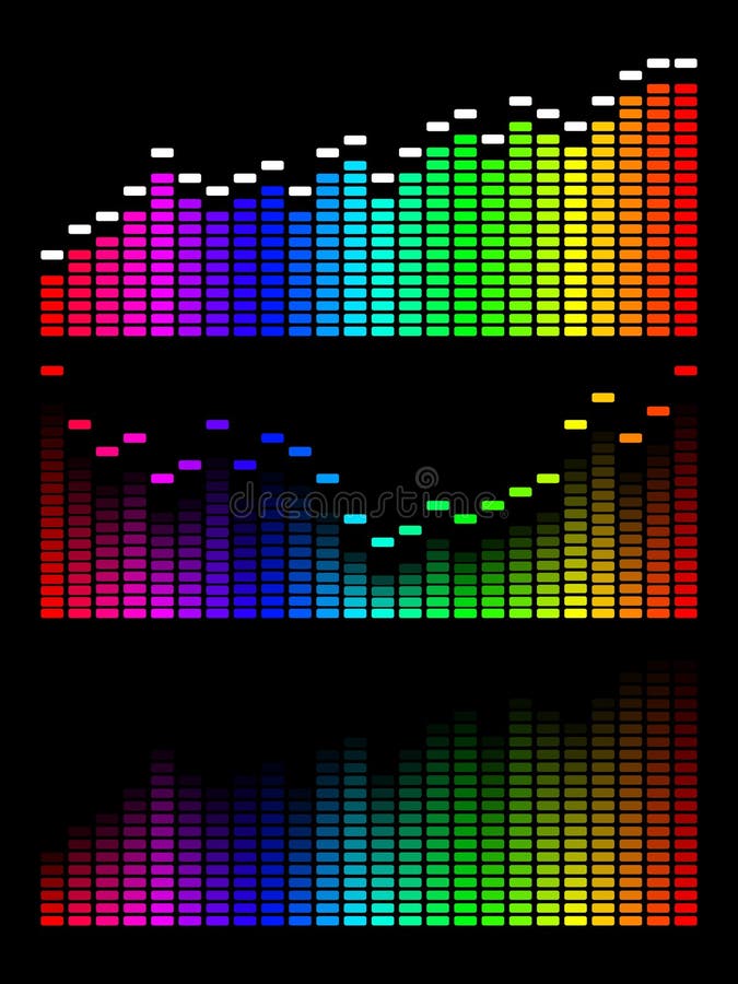 Vector digital gradient equalizer vector illustration