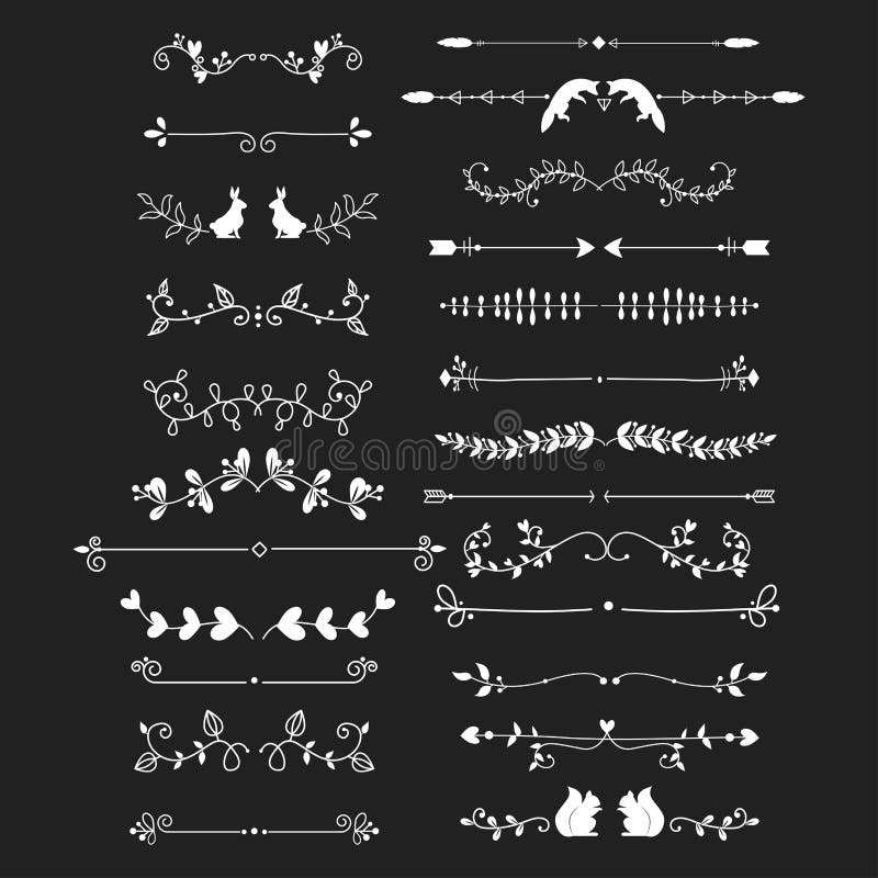 Download Vector Dividers Calligraphic Line Element. Stock Vector - Illustration of graphic, elegant: 86416544