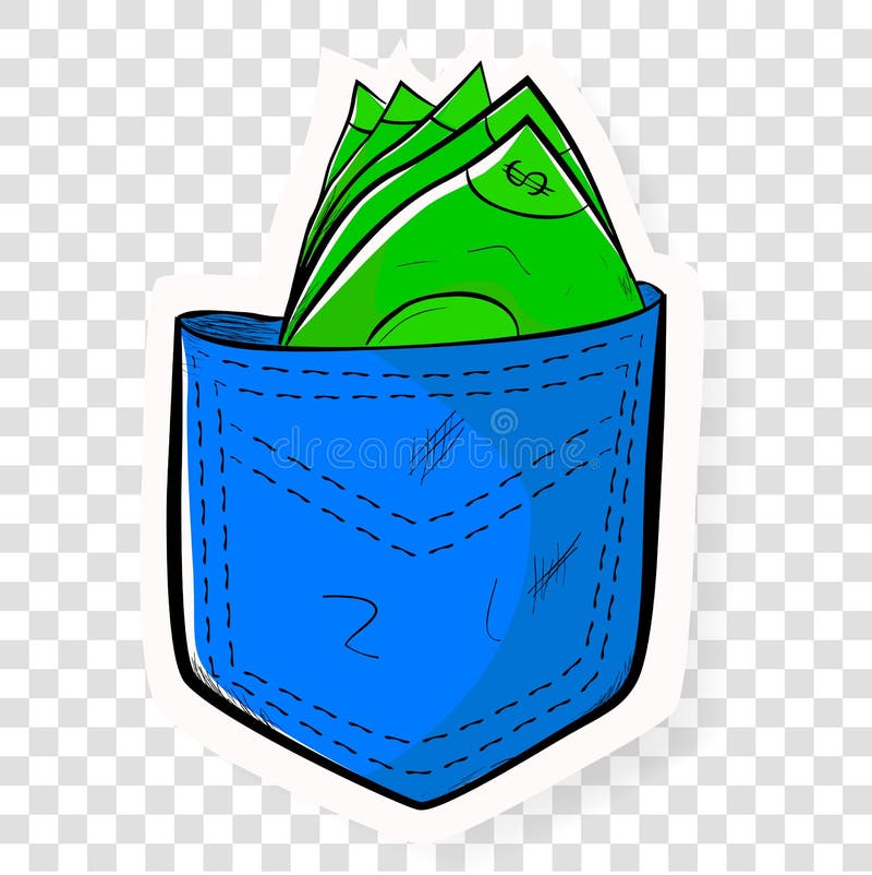 Doodle And Paper Cut Style Dollar Money And Pencil At Blue Jeans Back Pocket With Soft Shadow Stock Vector Illustration Of Fabrics Cash Doodle And Paper Cut Style Dollar Money And Pencil At Blue Jeans Back Pocket With Soft Shadow Stock Vector Illustration Of Fabrics Cash
