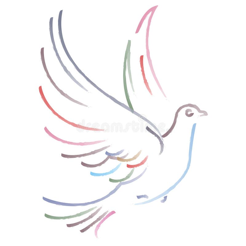 Vector dove royalty free illustration
