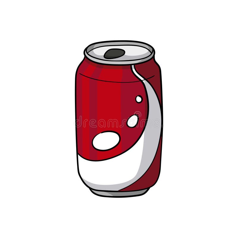 Canned Soda. Drink Icon. Doodle Cartoon Vector Illustration. Editorial  Photography - Illustration of canned, liquid: 131567197