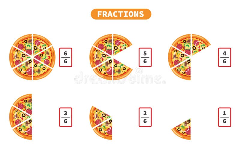 Vector Drawing of Fractions Worksheet Stock Illustration Illustration Vector Drawing of Fractions Worksheet Stock Illustration Illustration