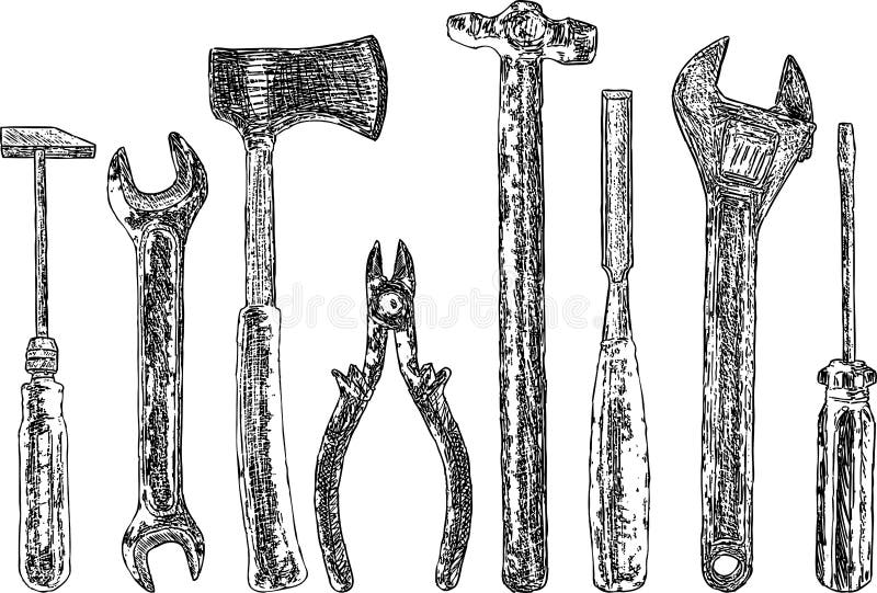 Tools stock vector. Illustration of carpentry, hammer - 33171456