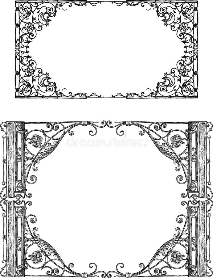 Scroll style frames stock vector. Illustration of borders - 2451809