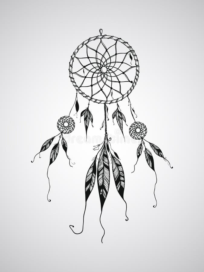 American Indian Woman, Tattoo Sketch Stock Illustration - Illustration ...