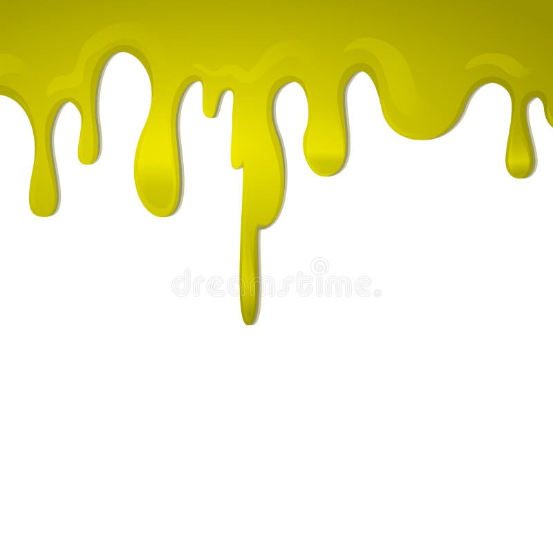 Vector Dripping Golden Honey on a White Background. Illustration for ...