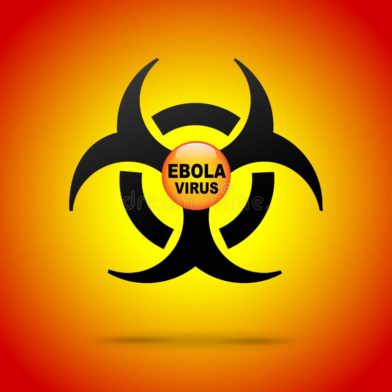 Illustration of Sign of Ebola Biological Hazard Stock Vector