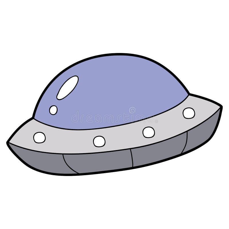 Cartoon UFO spaceship icon stock vector. Illustration of pretty - 216214391