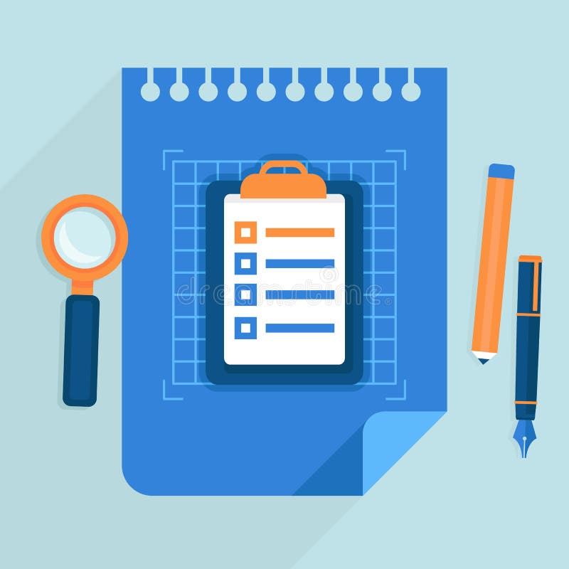 Vector el concepto del plan empresarial - icono en estilo plano stock de ilustración Vector el concepto del plan empresarial - icono en estilo plano stock de ilustración