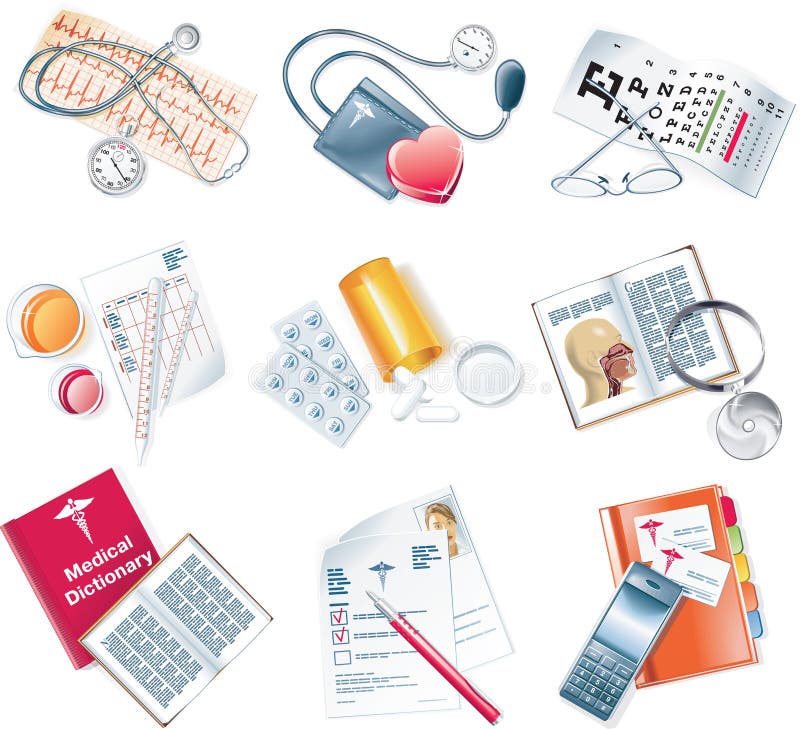 Vector el conjunto médico del icono libre illustration Vector el conjunto médico del icono libre illustration