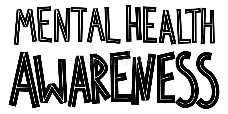 Vector el ejemplo dibujado mano con poner letras a conciencia de la salud mental libre illustration Vector el ejemplo dibujado mano con poner letras a conciencia de la salud mental libre illustration
