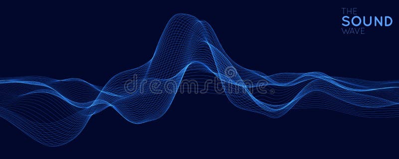 Vector el equalizador digital azul abstracto con la profundidad baja del efecto de campo Vector de la onda acústica Puntos que br ilustración del vector Vector el equalizador digital azul abstracto con la profundidad baja del efecto de campo Vector de la onda acústica Puntos que br ilustración del vector