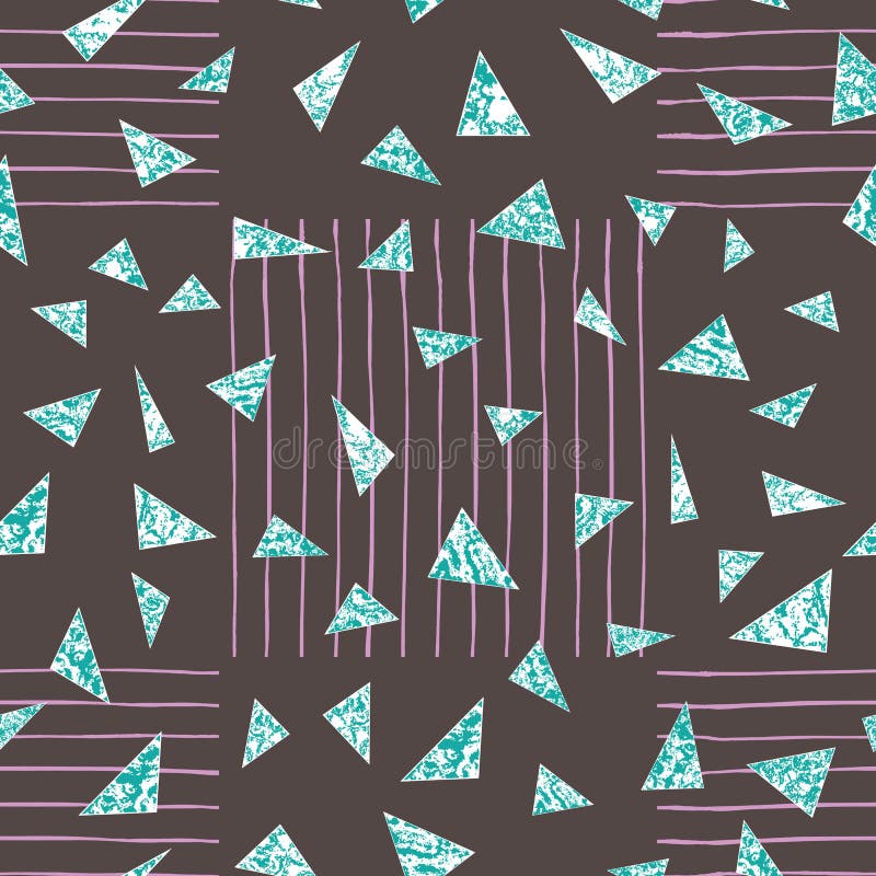 Vector el fondo inconsútil del modelo de la repetición de los triángulos de mármol con las lineas verticales y horizontales dibuj stock de ilustración Vector el fondo inconsútil del modelo de la repetición de los triángulos de mármol con las lineas verticales y horizontales dibuj stock de ilustración