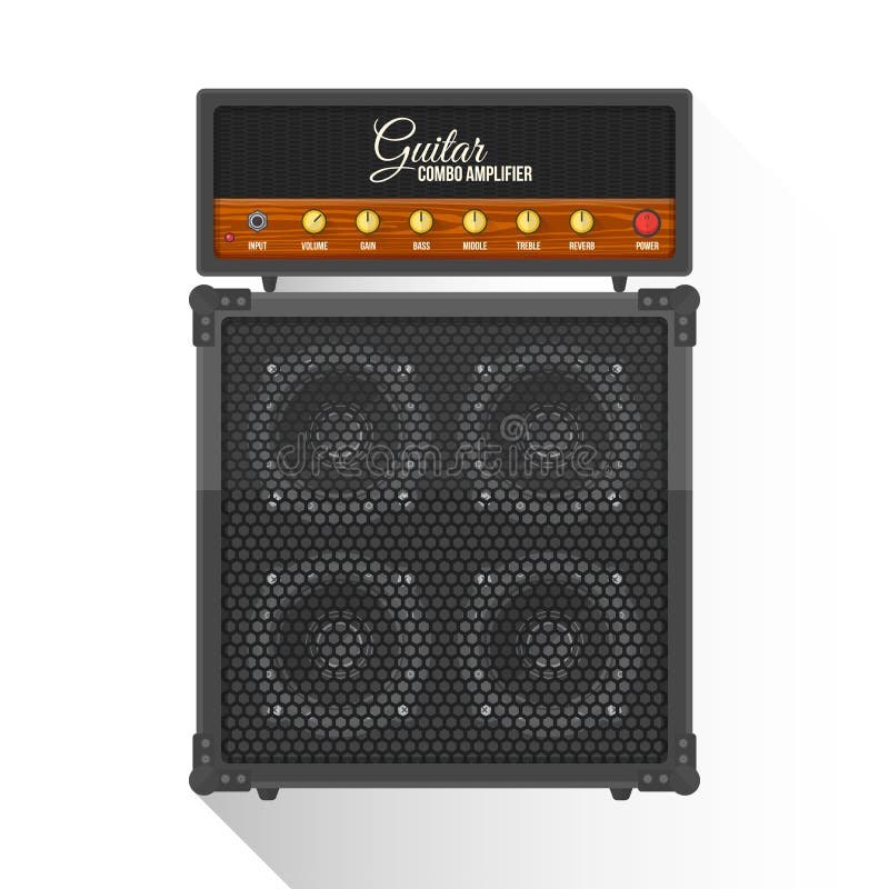 Vector el gabinete combinado plano del amplificador de la guitarra eléctrica del estilo libre illustration Vector el gabinete combinado plano del amplificador de la guitarra eléctrica del estilo libre illustration
