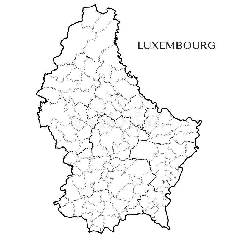 Detailed map of the Grand Duchy of Luxembourg with 6 layers corresponding to the background layer and borders of municipalities, subdistricts, former districts, and country. Vector illustration. Detailed map of the Grand Duchy of Luxembourg with 6 layers corresponding to the background layer and borders of municipalities, subdistricts, former districts, and country. Vector illustration.