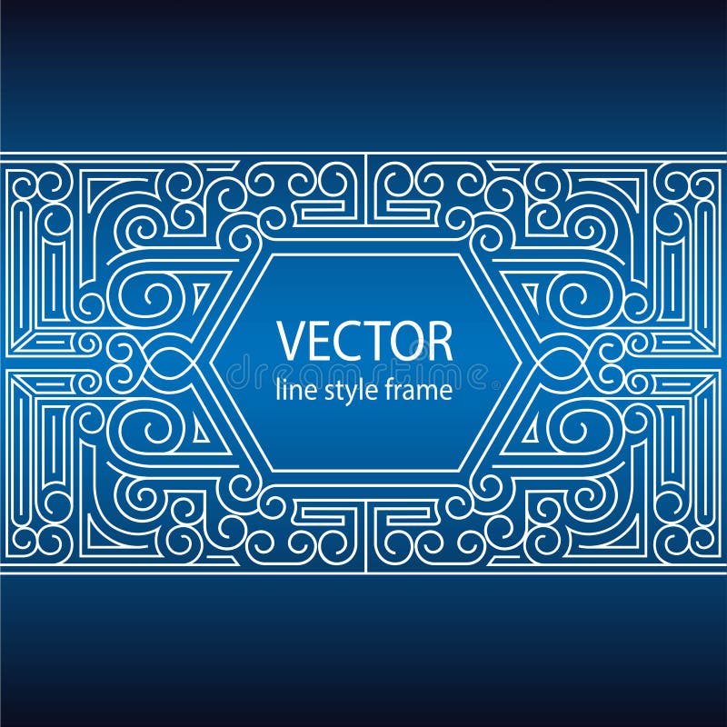 Vector el marco linear geométrico del estilo - frontera del art déco para el texto Diseño de la cubierta del Sketchbook libre illustration Vector el marco linear geométrico del estilo - frontera del art déco para el texto Diseño de la cubierta del Sketchbook libre illustration