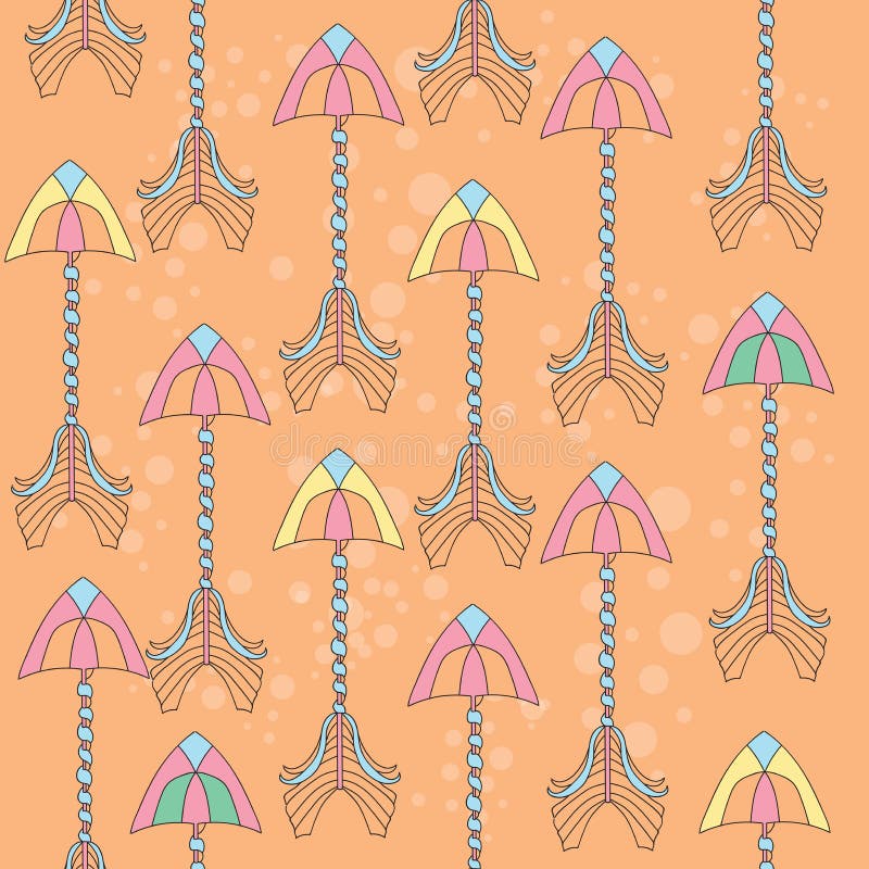Vector el modelo étnico colorido inconsútil con las flechas - modelo ilustración del vector