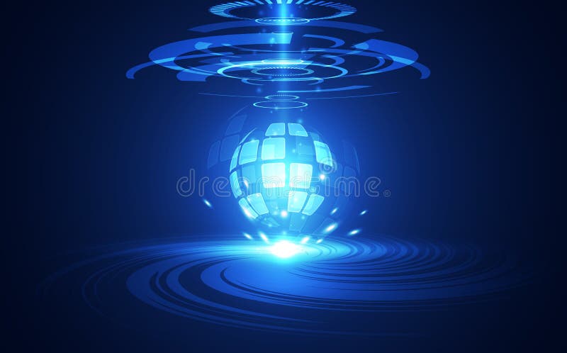 Vector el sistema global de la placa de circuito futurista abstracta, alto concepto azul del color de la tecnología digital del e ilustración del vector Vector el sistema global de la placa de circuito futurista abstracta, alto concepto azul del color de la tecnología digital del e ilustración del vector