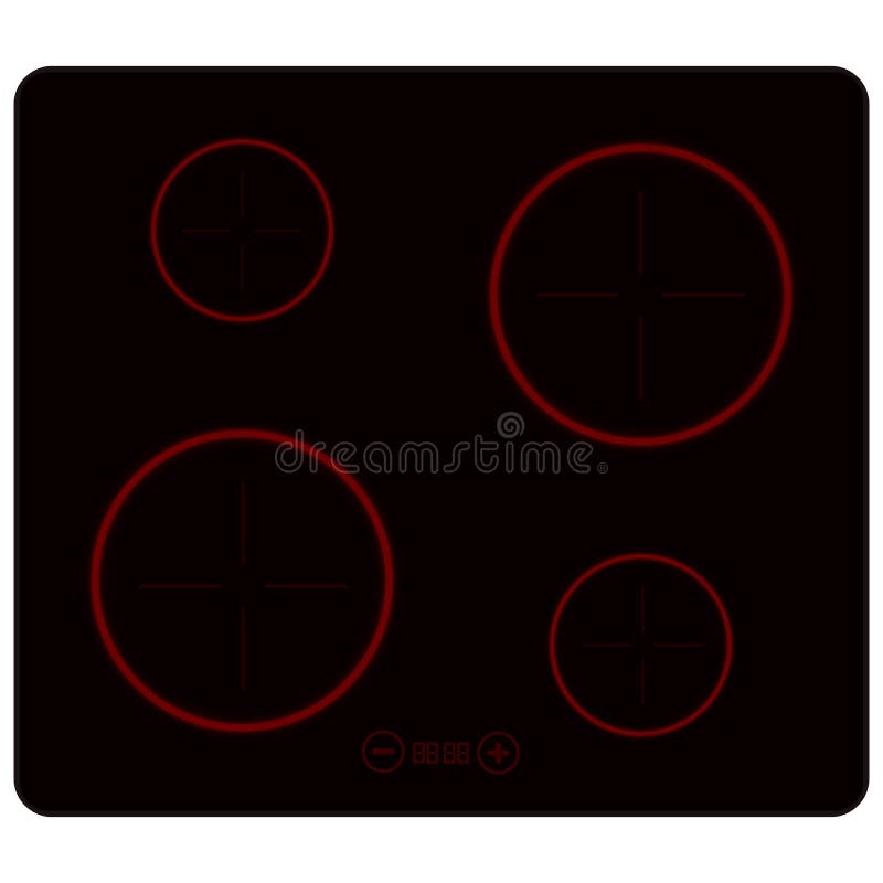 Vector Electric Cooker, Induction Stove or Hob Stock Vector