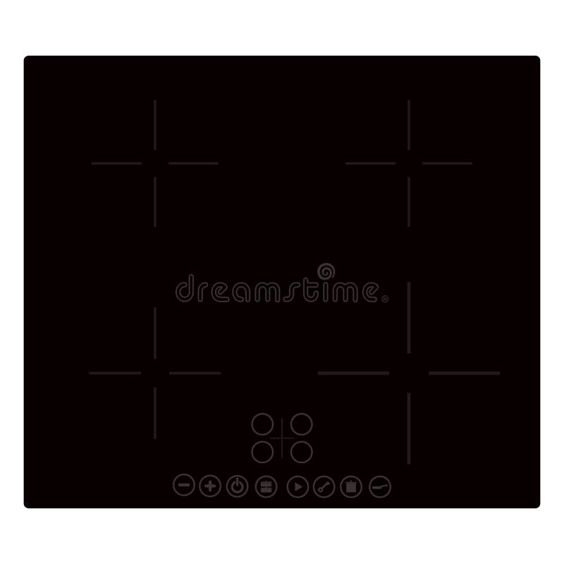 Vector Electric Cooker, Induction Stove or Hob Stock Vector