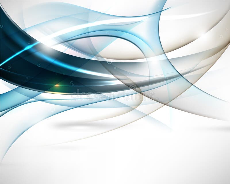 Vector Elegant Wave Banner Background Elements Stock 