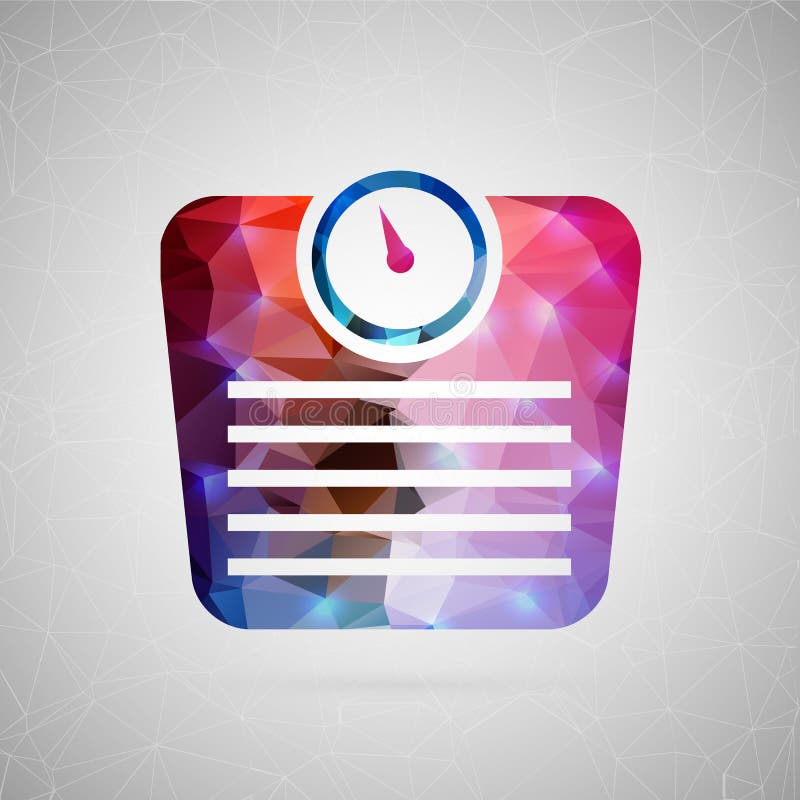 Abstract creative concept vector icon of scale. For web and mobile content on background, unusual template design, flat silhouette object and social media image, triangle art origami. Logo comparison vectors