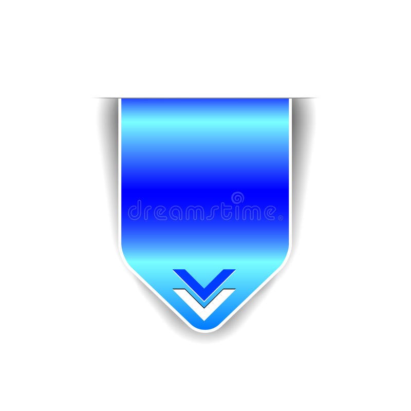 Vector elements - blue ribbon