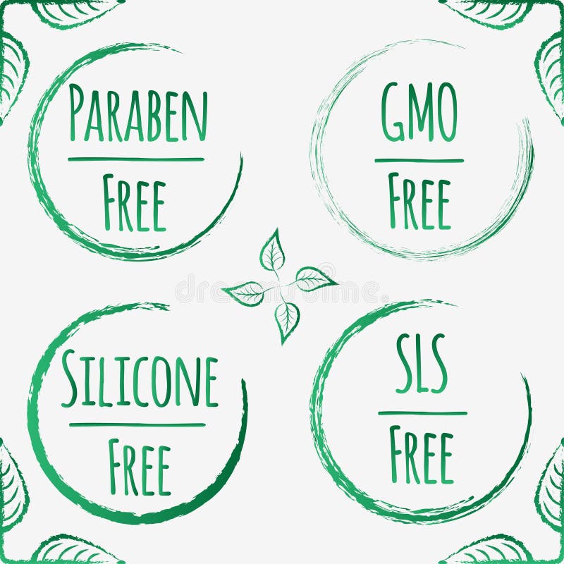 Eco icons. Vector emblems and labels for organic products.