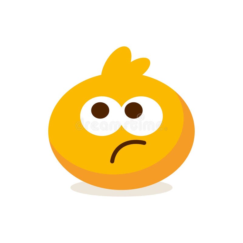 Vector Emoji Cute Confused Face Illustration Isolated Stock Vector