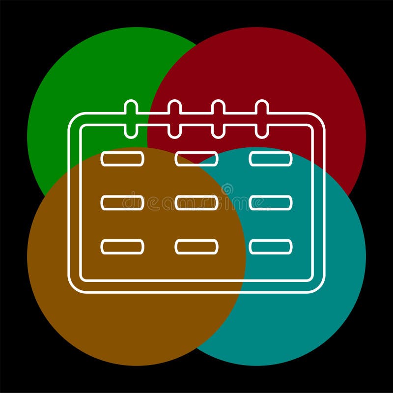 Vector empty calendar icon royalty free illustration