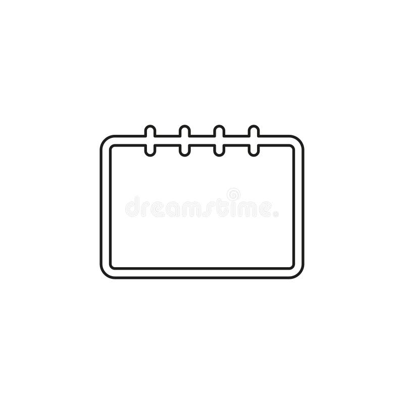 Vector empty calendar icon, calendar symbol vector illustration