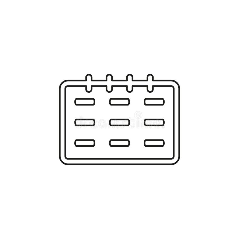 Vector empty calendar icon royalty free illustration