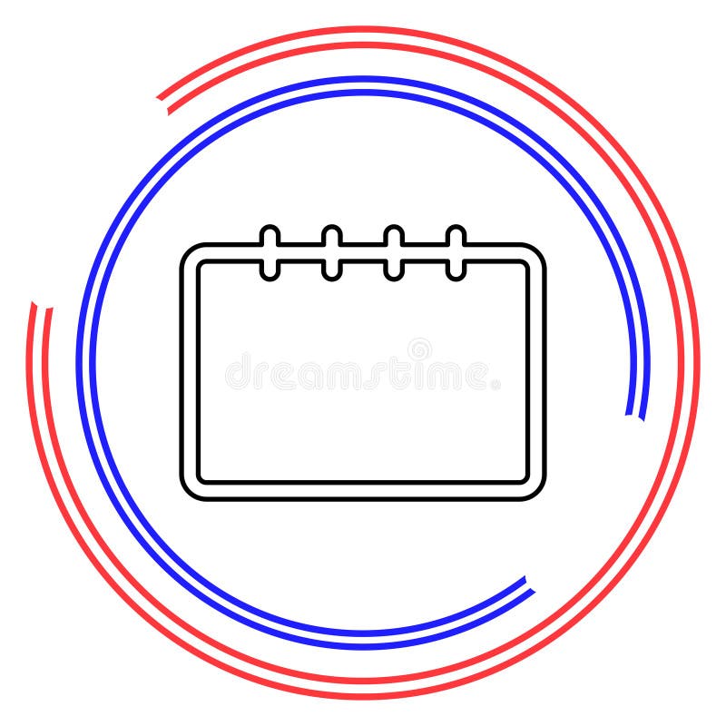 Vector empty calendar icon, calendar symbol vector illustration