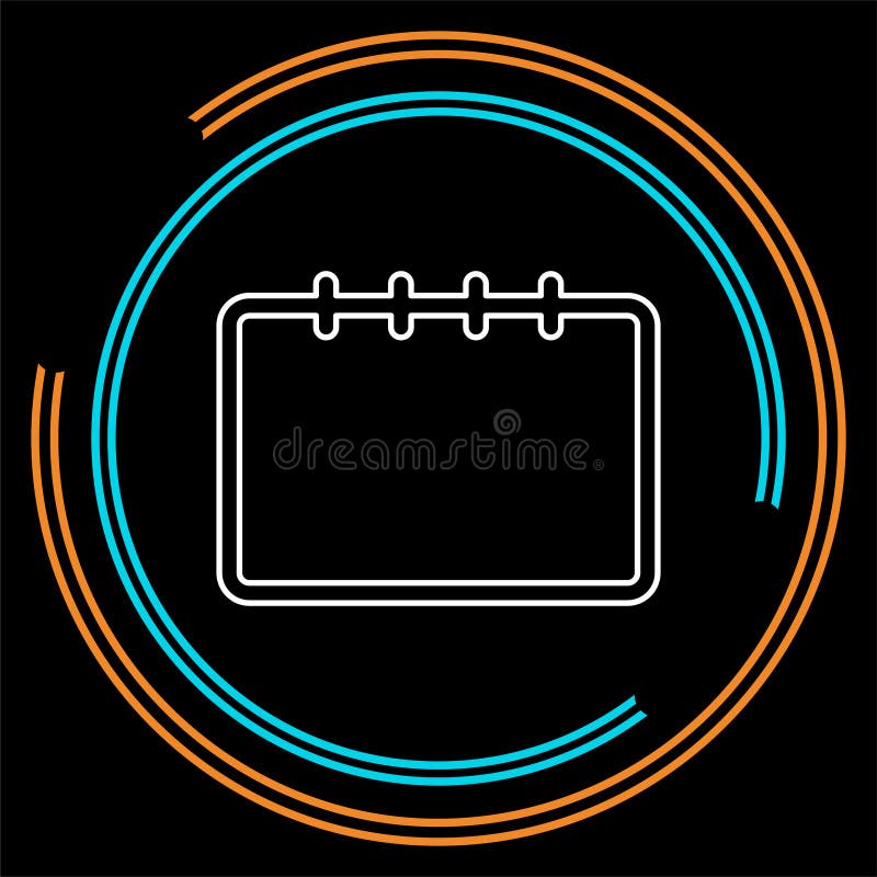 Vector empty calendar icon, calendar symbol royalty free illustration