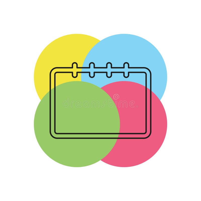 Vector empty calendar icon, calendar symbol vector illustration
