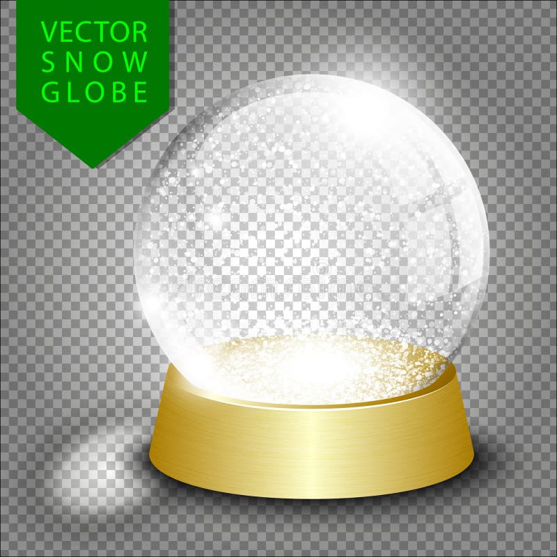 Vector empty christmas snow globe stock illustration