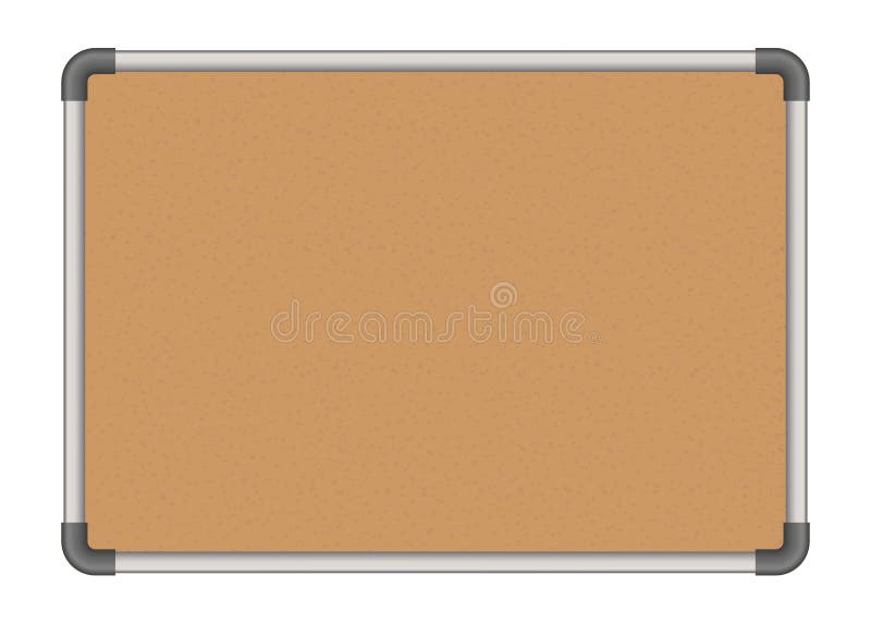Vector empty office cork board isolated on white background royalty free illustration