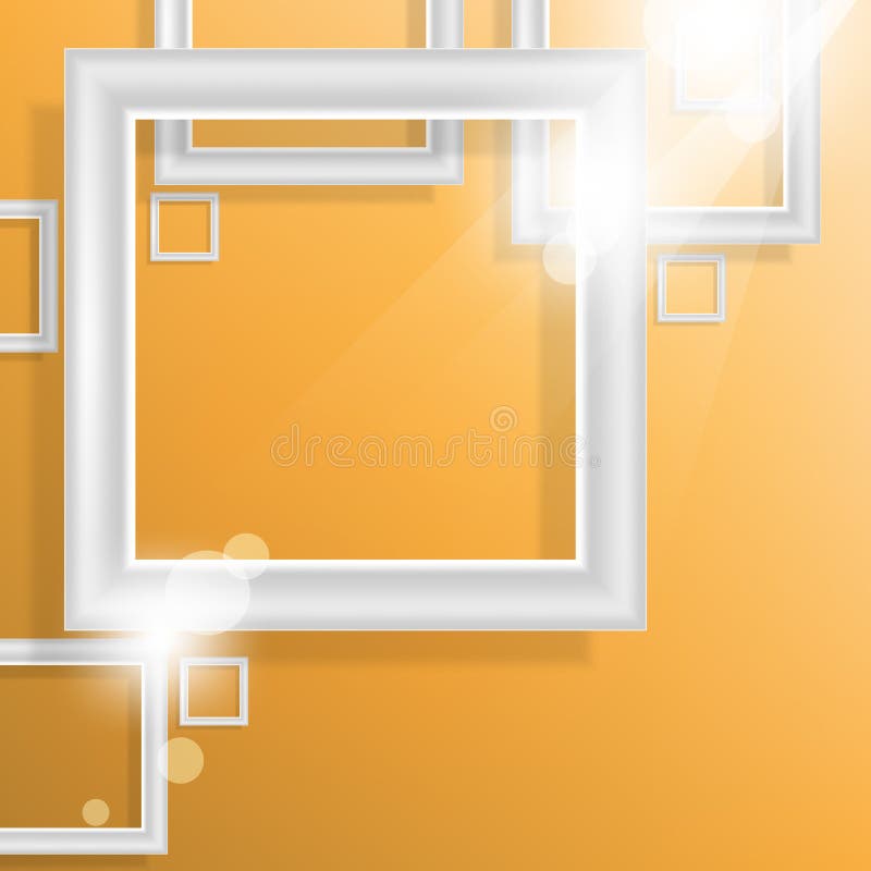 Vector empty square frame elements background stock illustration