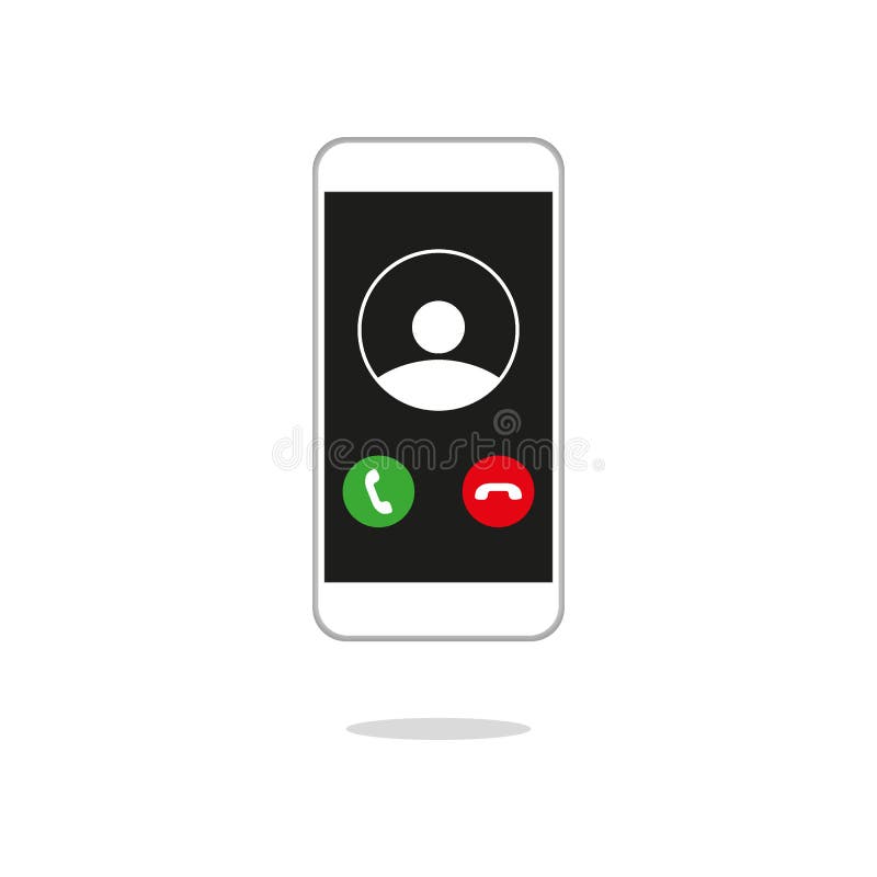 Vector entrante genérico de la interfaz de usuario UI de la pantalla de la llamada de teléfono. Ejemplo entrante genérico del vector de la interfaz de usuario UI de la pantalla de la llamada de teléfono Icono del Web