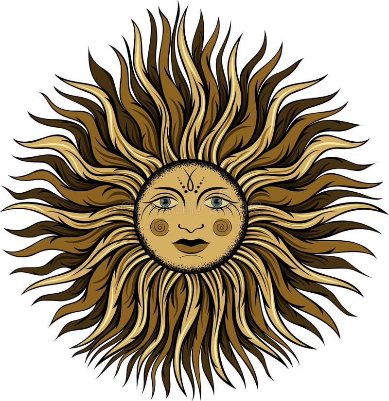 Download Vector Esoteric Vintage Sun Stock Vector - Illustration of ...