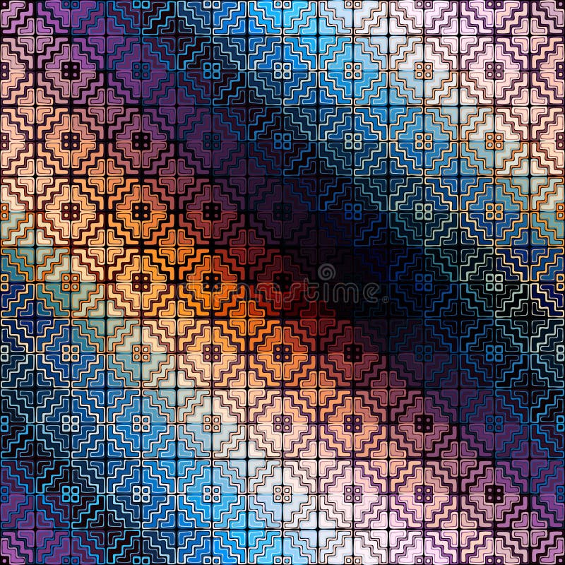 Vector ethnic tribal pattern. Seamless art image.