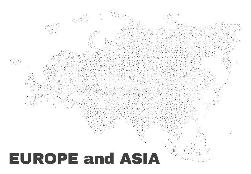 Europe And Asia Map Mosaic Of Lovely Hearts Stock Vector