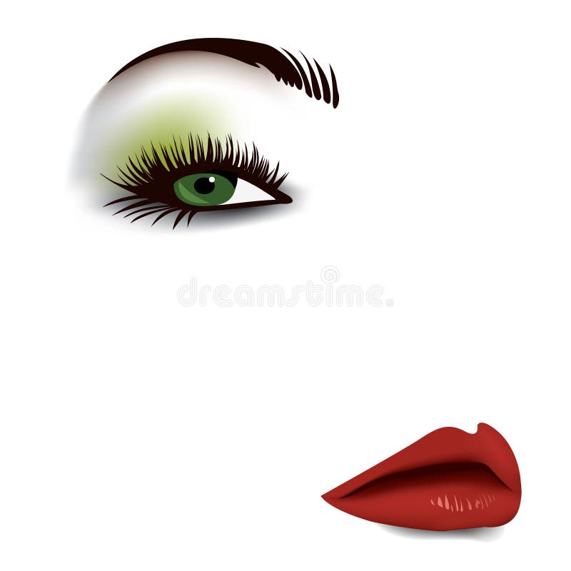 Vector face stock vector. Illustration of beautiful, glamour - 9401894