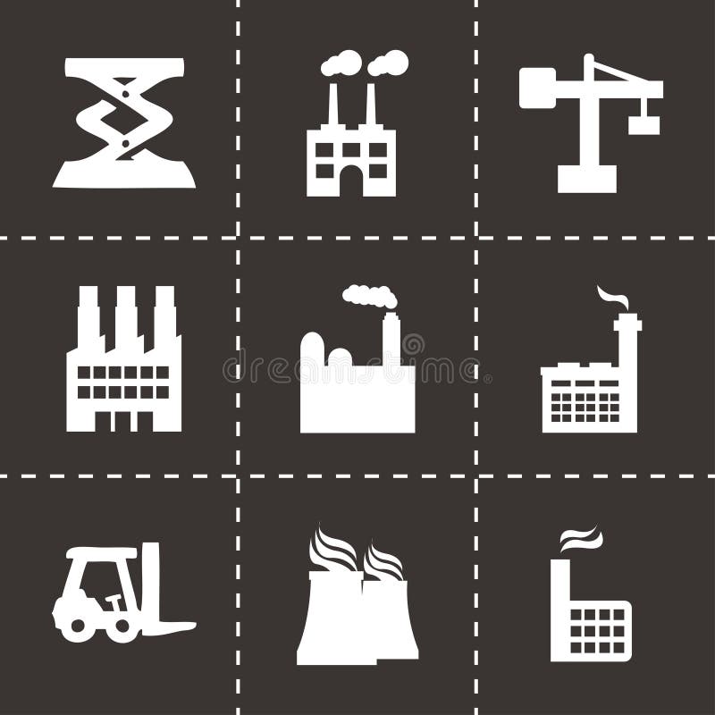 Vector factory icons set vector illustration Vector factory icons set vector illustration