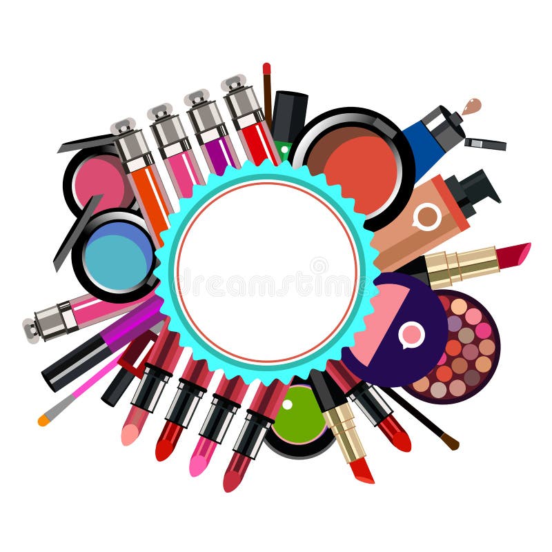 Vector Fashion Female Makeup Design Glamour Stock Vector - Illustration ...