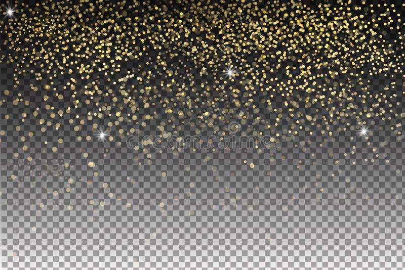 Gold glitter confetti particles falling golden Vector Image