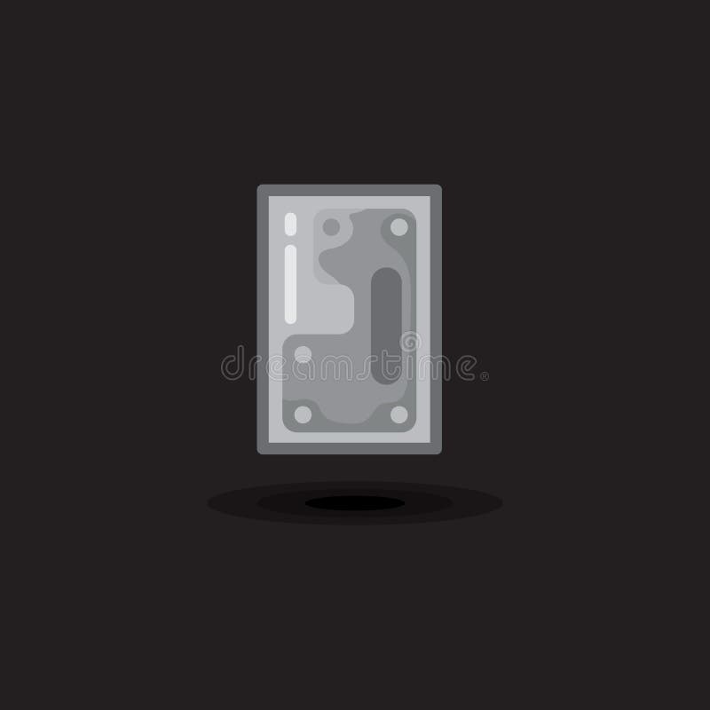 Vector Festplattenlaufwerk des Ikonencomputers, hdd, lokalisierte SSD-Scheibe stock abbildung Vector Festplattenlaufwerk des Ikonencomputers, hdd, lokalisierte SSD-Scheibe stock abbildung