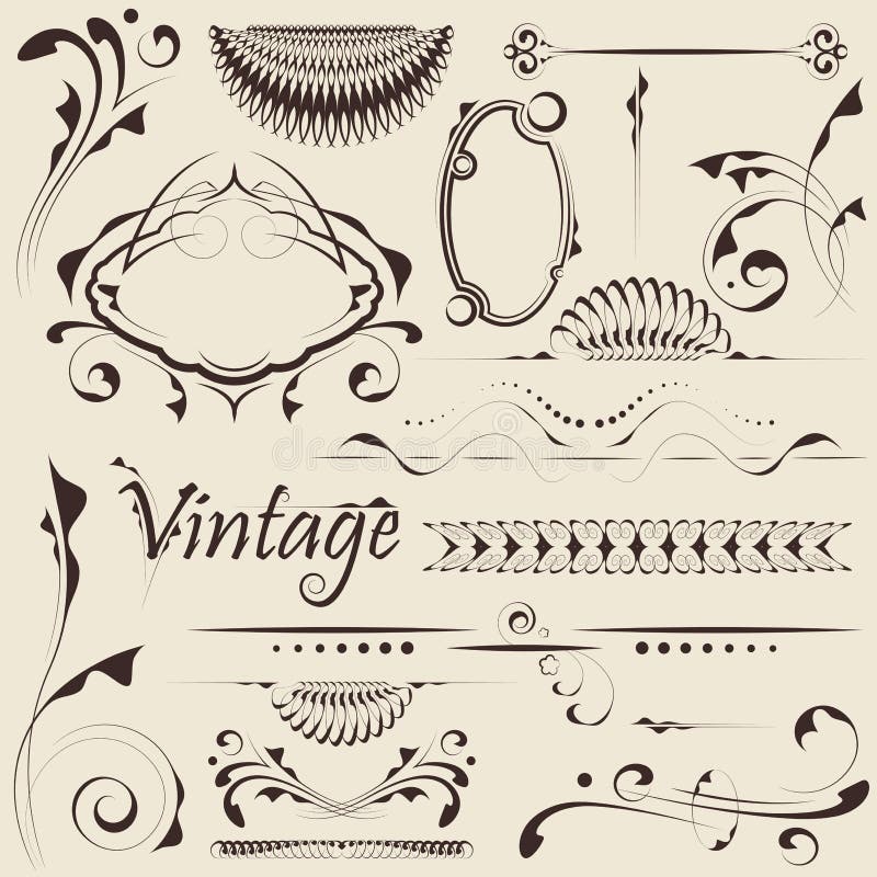 Conjunto vectorial: elementos de diseño ilustración del vector