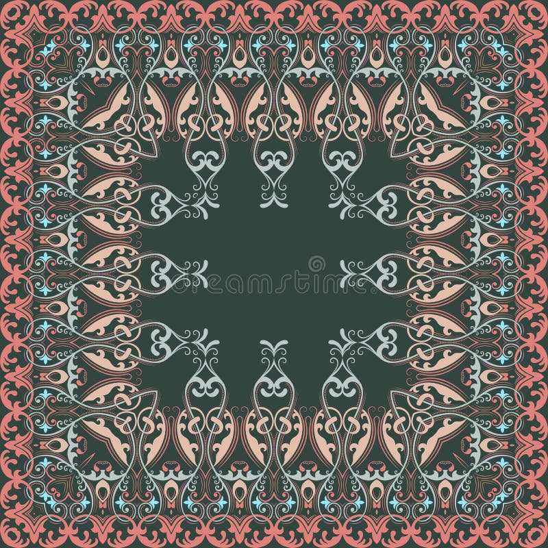 Vector fijn bloemen vierkant kader Decoratief element voor uitnodigingen en kaarten Grenselement royalty-vrije illustratie Vector fijn bloemen vierkant kader Decoratief element voor uitnodigingen en kaarten Grenselement royalty-vrije illustratie